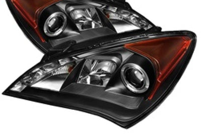 SPYDER Spyder Hyundai Genesis 10-12 Projector Halogen Model- LED Halo DRL Blk PRO-YD-HYGEN09-DRL-BK - Lights