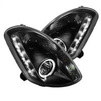 SPYDER Spyder Infiniti G35 03-04 4DR Projector Halogen - LED Halo DRL Blk High H4 PRO-YD-IG35034D-DRL-BK - Lights