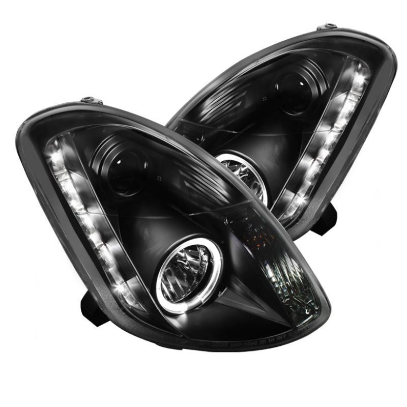 SPYDER Spyder Infiniti G35 03-04 4DR Projector Halogen - LED Halo DRL Blk High H4 PRO-YD-IG35034D-DRL-BK - Lights