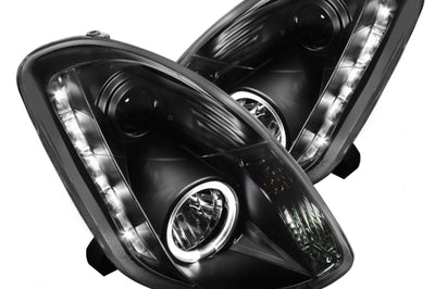 SPYDER Spyder Infiniti G35 03-04 4DR Projector Halogen - LED Halo DRL Blk High H4 PRO-YD-IG35034D-DRL-BK - Lights