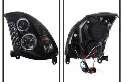 SPYDER Spyder Infiniti G35 03-07 2DR Projector Halogen - LED Halo DRL Blk High H4 PRO-YD-IG35032D-DRL-BK - Lights