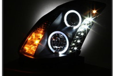SPYDER Spyder Infiniti G35 03-07 2DR Projector Halogen - LED Halo DRL Blk High H4 PRO-YD-IG35032D-DRL-BK - Lights