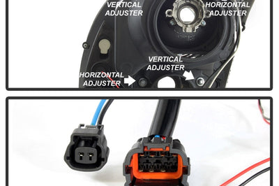 SPYDER Spyder Infiniti G35 03-07 2DR Projector Halogen - LED Halo DRL Blk High H4 PRO-YD-IG35032D-DRL-BK - Lights