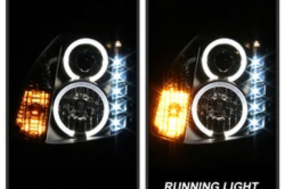 SPYDER Spyder Infiniti G35 03-07 2DR Projector Halogen - LED Halo DRL Blk High H4 PRO-YD-IG35032D-DRL-BK - Lights