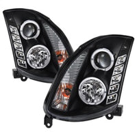 SPYDER Spyder Infiniti G35 03-07 2DR Projector Halogen - LED Halo DRL Blk High H4 PRO-YD-IG35032D-DRL-BK - Lights