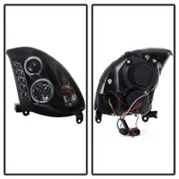 SPYDER Spyder Infiniti G35 03-07 2DR Projector Halogen - LED Halo DRL Blk High H4 PRO-YD-IG35032D-DRL-BK - Lights