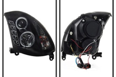 SPYDER Spyder Infiniti G35 03-07 2DR Projector Halogen - LED Halo DRL Blk High H4 PRO-YD-IG35032D-DRL-BK - Lights