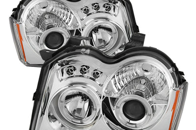 SPYDER Spyder Jeep Grand Cherokee 05-07 Projector Headlights LED Halo Chrm Low 9006 PRO-YD-JGC05-HL-C - Lights