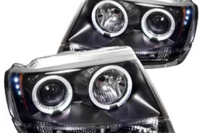 SPYDER Spyder Jeep Grand Cherokee 99-04 Projector Headlights LED Halo Blk - PRO-YD-JGC99-HL-BK - Lights