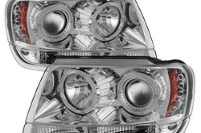 SPYDER Spyder Jeep Grand Cherokee 99-04 Projector Headlights LED Halo Chrm - PRO-YD-JGC99-HL-C - Lights