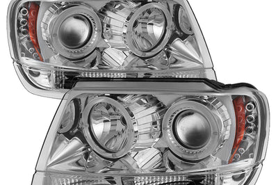 SPYDER Spyder Jeep Grand Cherokee 99-04 Projector Headlights LED Halo Chrm - PRO-YD-JGC99-HL-C - Lights
