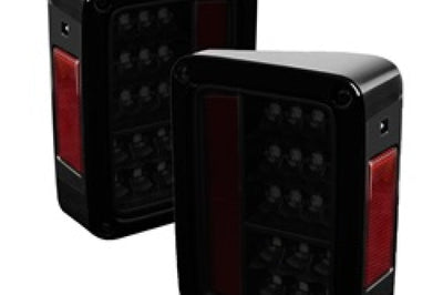 SPYDER Spyder Jeep Wrangler 07-15 LED Tail Lights Black Smoke ALT-YD-JWA07-LED-BSM