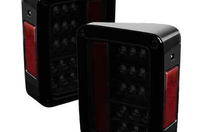 SPYDER Spyder Jeep Wrangler 07-15 LED Tail Lights Black Smoke ALT-YD-JWA07-LED-BSM
