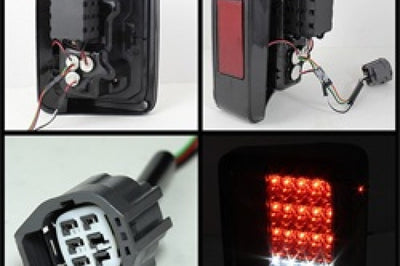 SPYDER Spyder Jeep Wrangler 07-15 LED Tail Lights Smoke ALT-YD-JWA07-LED-SM