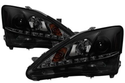 SPYDER Spyder Lexus IS 250/350 2006-2010 Projector Headlights DRL Black Smoke PRO-YD-LIS06-DRL-BSM - Lights