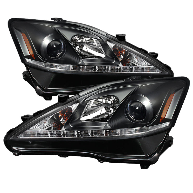 SPYDER Spyder Lexus IS 250/350 2006-2010 Projector Headlights DRL Black PRO-YD-LIS06-DRL-BK - Lights