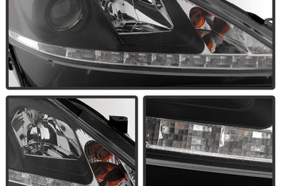 SPYDER Spyder Lexus IS 250/350 2006-2010 Projector Headlights DRL Black PRO-YD-LIS06-DRL-BK - Lights