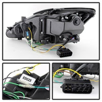 SPYDER Spyder Lexus IS 250/350 2006-2010 Projector Headlights DRL Black PRO-YD-LIS06-DRL-BK - Lights
