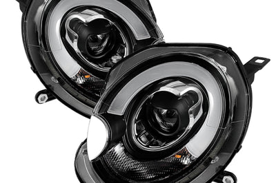 SPYDER Spyder Mini Cooper 2007-2012 Projector Headlights Halogen Model Only - DRL Black PRO-YD-MC07-DRL-BK - Lights