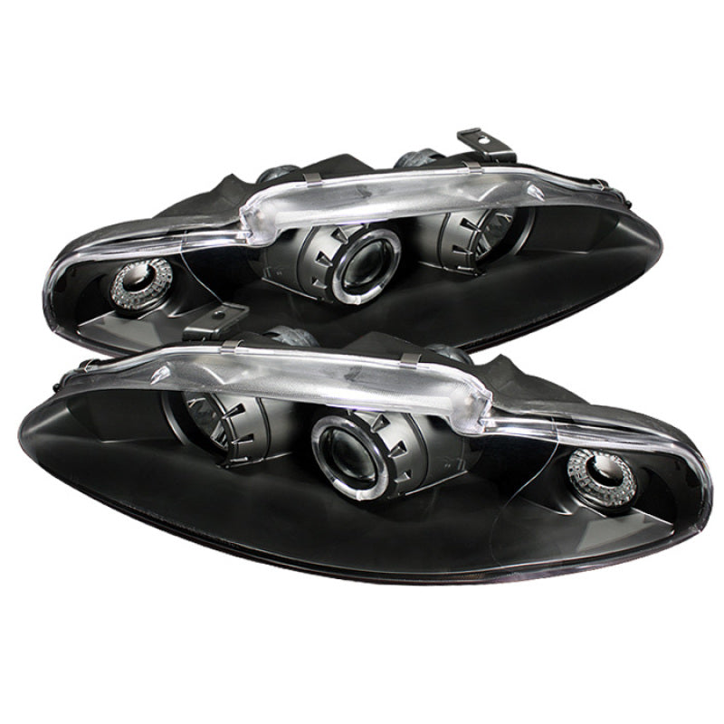 SPYDER Spyder Mitsubishi Eclipse 95-96 Projector Headlights LED Halo Black High H1 Low PRO-YD-ME95-HL-BK - Lights