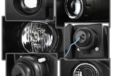 SPYDER Spyder Mitsubishi Eclipse 97-99 Projector Headlights LED Halo Black High H1 Low PRO-YD-ME97-HL-BK - Lights