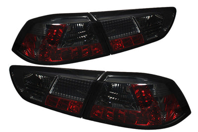 SPYDER Spyder Mitsubishi Lancer/Evolution X 08-14 LED Tail Lights Smke ALT-YD-MITEVO1008-LED-SM