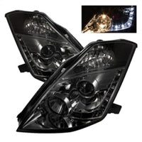 SPYDER Spyder Nissan 350Z 03-05 Projector Headlights Halogen Model Only - DRL Smoke PRO-YD-N350Z02-DRL-SM - Lights