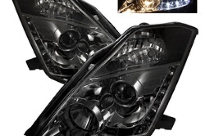 SPYDER Spyder Nissan 350Z 03-05 Projector Headlights Halogen Model Only - DRL Smoke PRO-YD-N350Z02-DRL-SM - Lights