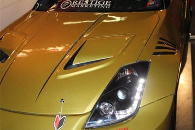 SPYDER Spyder Nissan 350Z 03-05 Projector Headlights Halogen Model Only - DRL Black PRO-YD-N350Z02-DRL-BK - Lights