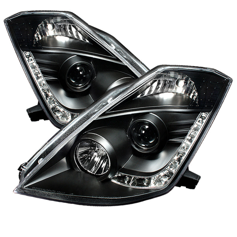 SPYDER Spyder Nissan 350Z 03-05 Projector Headlights Xenon DRL Blk High H1 Lw D2R PRO-YD-N350Z02-HID-DRL-BK - Lights