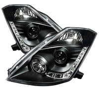 SPYDER Spyder Nissan 350Z 03-05 Projector Headlights Xenon DRL Blk High H1 Lw D2R PRO-YD-N350Z02-HID-DRL-BK - Lights