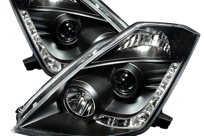 SPYDER Spyder Nissan 350Z 03-05 Projector Headlights Xenon DRL Blk High H1 Lw D2R PRO-YD-N350Z02-HID-DRL-BK - Lights