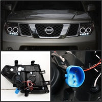 SPYDER Spyder Nissan Frontier 05-08 Projector Headlights LED Halo Smke PRO-YD-NF05-HL-SM - Lights