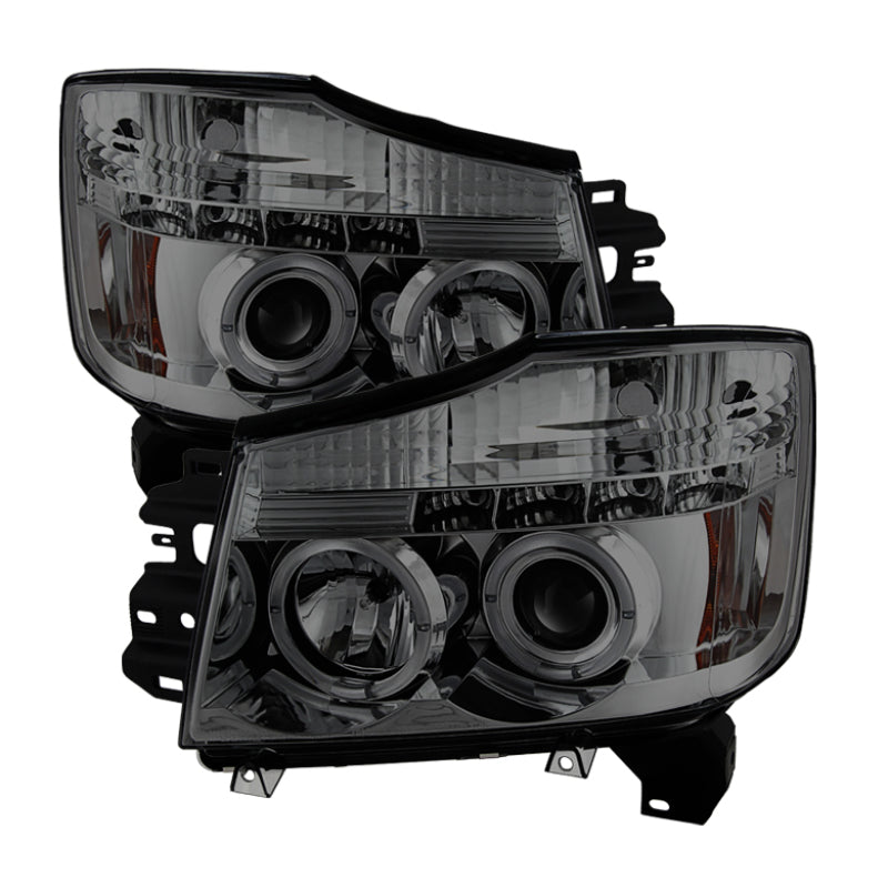 SPYDER Spyder Nissan Titan 04-14/Armada 04-07 Projector Headlights LED Halo Smke PRO-YD-NTI04-HL-SM - Lights