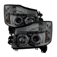 SPYDER Spyder Nissan Titan 04-14/Armada 04-07 Projector Headlights LED Halo Smke PRO-YD-NTI04-HL-SM - Lights