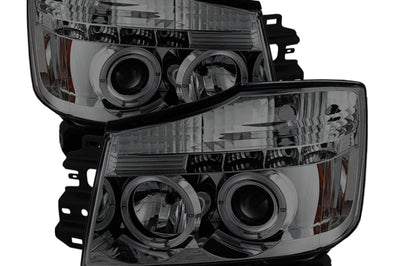 SPYDER Spyder Nissan Titan 04-14/Armada 04-07 Projector Headlights LED Halo Smke PRO-YD-NTI04-HL-SM - Lights