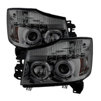 SPYDER Spyder Nissan Titan 04-14/Armada 04-07 Projector Headlights LED Halo Smke PRO-YD-NTI04-HL-SM - Lights