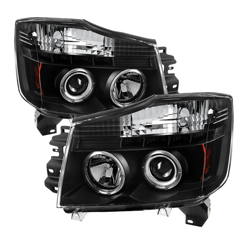 SPYDER Spyder Nissan Titan 04-14/Armada 04-07 Projector Headlights LED Halo Blk PRO-YD-NTI04-HL-BK - Lights