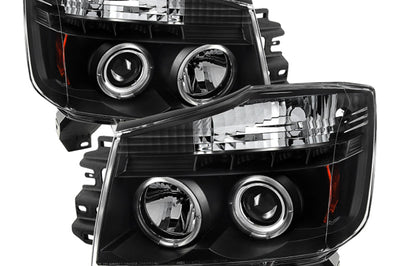 SPYDER Spyder Nissan Titan 04-14/Armada 04-07 Projector Headlights LED Halo Blk PRO-YD-NTI04-HL-BK - Lights