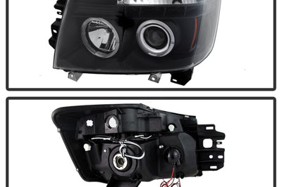 SPYDER Spyder Nissan Titan 04-14/Armada 04-07 Projector Headlights LED Halo Blk PRO-YD-NTI04-HL-BK - Lights