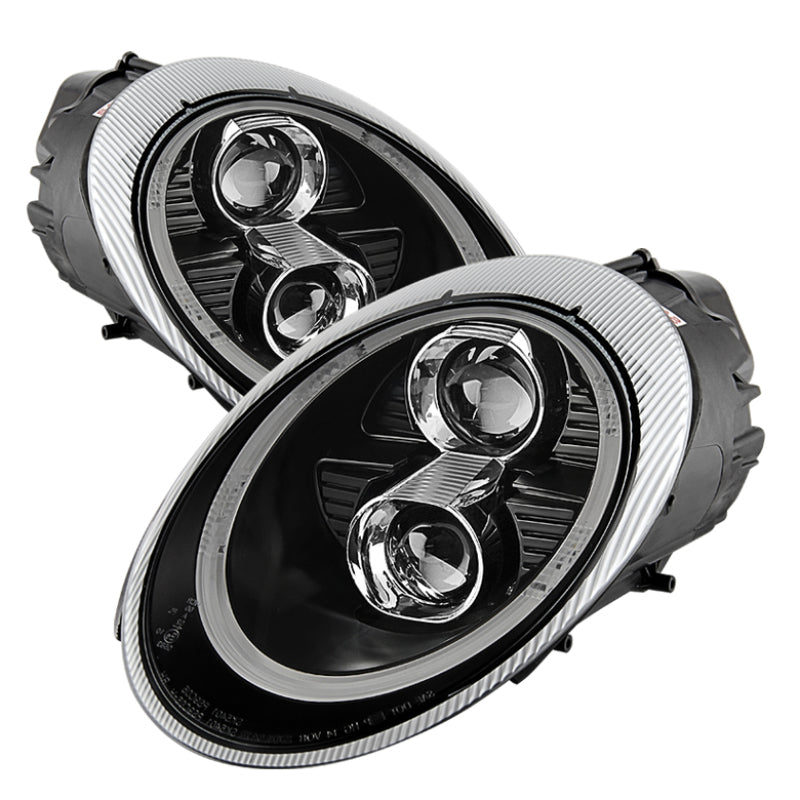 SPYDER Spyder Porsche 911 05-09 Projector Headlights Xenon/HID Model- DRL LED Blk PRO-YD-P99705-HID-DRL-BK - Lights