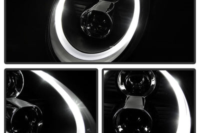 SPYDER Spyder Porsche 911 997 2005-2009 Projector Headlights Halogen Model DRL LED Blk PRO-YD-P99705-DRL-BK - Lights