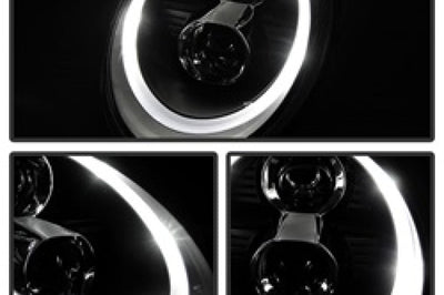 SPYDER Spyder Porsche 911 997 2005-2009 Projector Headlights Halogen Model DRL LED Blk PRO-YD-P99705-DRL-BK - Lights
