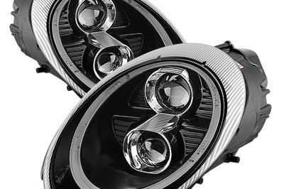 SPYDER Spyder Porsche 911 997 2005-2009 Projector Headlights Halogen Model DRL LED Blk PRO-YD-P99705-DRL-BK - Lights