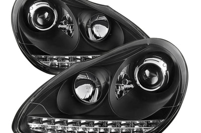 SPYDER Spyder Porsche Cayenne 03-06 Projector Xenon/HID Model- DRL LED Blk PRO-YD-PCAY03-HID-DRL-BK - Lights