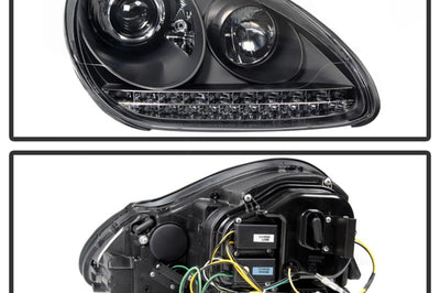 SPYDER Spyder Porsche Cayenne 03-06 Projector Xenon/HID Model- DRL LED Blk PRO-YD-PCAY03-HID-DRL-BK - Lights