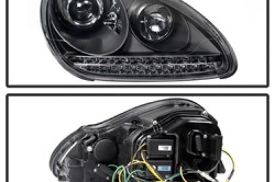 SPYDER Spyder Porsche Cayenne 03-06 Projector Xenon/HID Model- DRL LED Blk PRO-YD-PCAY03-HID-DRL-BK - Lights