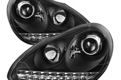 SPYDER Spyder Porsche Cayenne 03-06 Projector Xenon/HID Model- DRL LED Blk PRO-YD-PCAY03-HID-DRL-BK - Lights