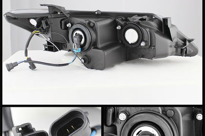 SPYDER Spyder Toyota Camry 12-14 Projector Headlights DRL Blk High 9005 (Not Included PRO-YD-TCAM12-DRL-BK - Lights
