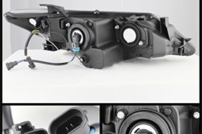 SPYDER Spyder Toyota Camry 12-14 Projector Headlights DRL Blk High 9005 (Not Included PRO-YD-TCAM12-DRL-BK - Lights